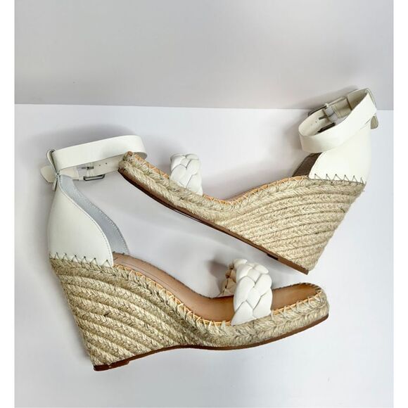Dolce Vita Espadrille Sandals Size 9.5 White Ankle Strap Open Toe NEW - Picture 6 of 10